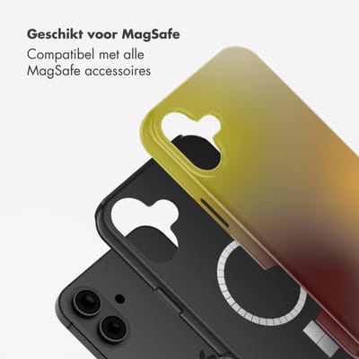 Selencia Hoesje - Geschikt voor Apple iPhone 16 - Backcover geschikt voor MagSafe - Gradient Olive Dust
