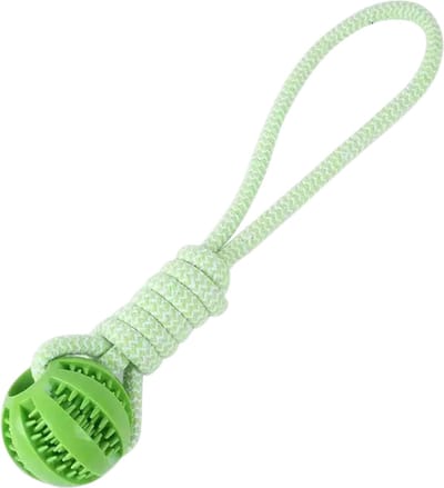 Livano Honden Speelgoed - Hond - Speelgoed - Dog Toy - Touw Met Bal - Groen - Klein