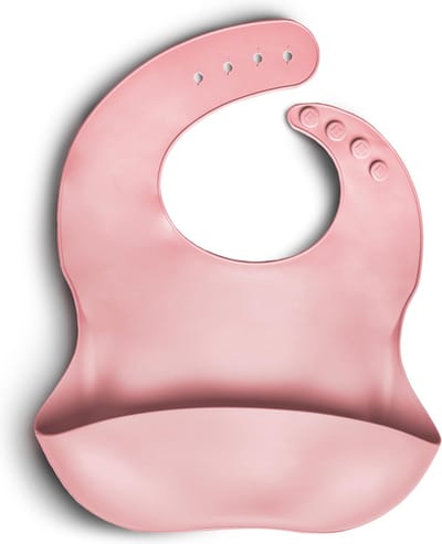 Telano® Slabbetje met Opvangbakje Roze - Siliconen Slabber Baby Peuter - Verstelbaar en Waterproof - Kraamcadeau Jongen en Meisje