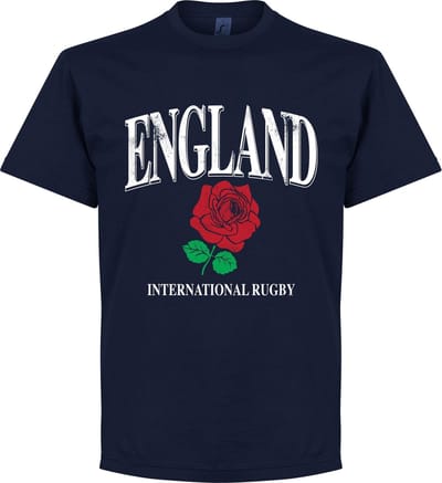 England Rose International Rugby T-Shirt- Navy - S
