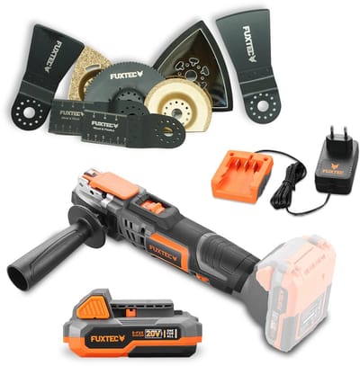 FUXTEC 20V Accu 3in1 Multifunctioneel Gereedschap FX-E1MT20 Set en Accessoires Set van 8
