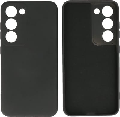 Hoesje Geschikt voor Samsung Galaxy S23 - 2.0mm Dikke Fashion Telefoonhoesje Backcover - Siliconen Hoesje - Zwart
