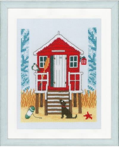 Vervaco - Telpakket kit - Strandhuisje - PN-0173174 - Borduren - Borduurpakket - Borduurpakket volwassenen