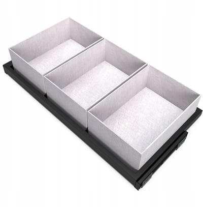 Emuca HACK Lade Organizer met Lade 90cm Zwart