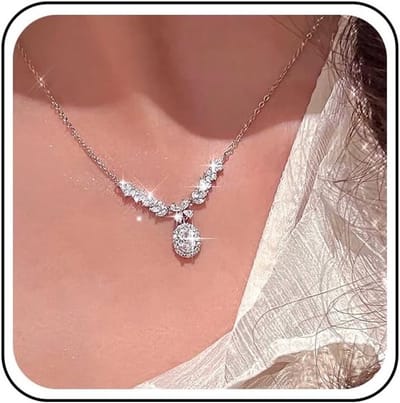 Elegante Vintage Kralen Blad Ketting met Cubic Zirconia en Rhinestone voor Bruiloft en Feestjes