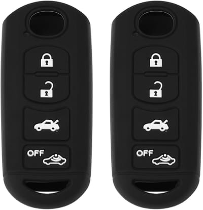 Dailygoods- Autosleutel Beschermhoes - 4-Knoppen - Siliconen - Compatibel met MAZDA 2/3/5/6 - Antislip - Schokbestendig - Lichtgewicht - Sleutelhoes