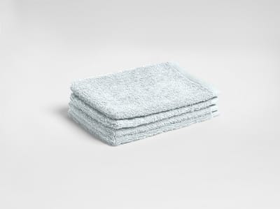 Yumeko washandjes terry bubble blauw 15x22 - 4 st