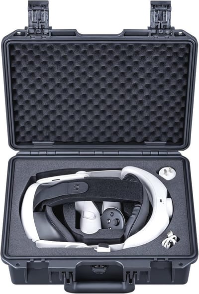 Waterdichte HardCase voor Quest 3S en Hoofdband met Batterij