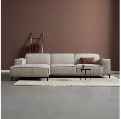 PEPP interiors Hoekbank RIVER met chaise longue links - Majestic 603