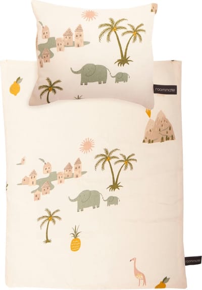 Roommate Poppenbed beddengoed - Organisch katoen met print - 32 x 40 cm