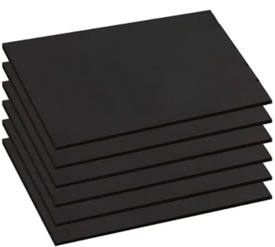 PVC schuimplaten - Knutselmateriaal - Ambachtelijke projecten - Lichtgewicht en snijdbaar - 6 stuks 300x400mm - Zwart