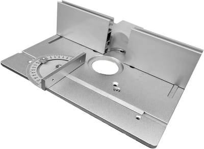 Freesinzetplaten Set - Houtbewerking Platen - Precisie Werk - Aluminiumlegering - 3 Delig - Zilver