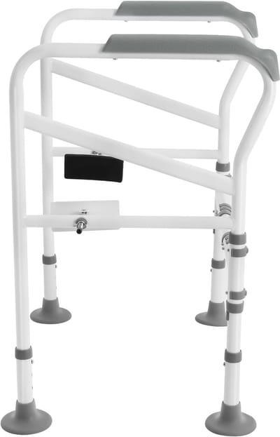 Toiletsteun - Opstahulp WC - Veiligheid en Stabiliteit - In hoogte verstelbaar - 55 x 41 x 735 cm - Wit