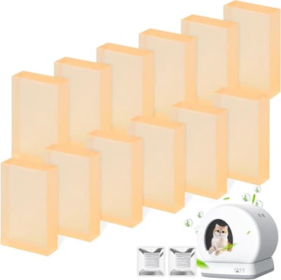 Kattenbak Deodorizer - Geurverwijderaar Toilet - Frisse Lucht - Langdurige Werking - 12 Stuks - Wit
