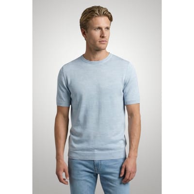 McGregor Extra Fine Merino T-shirt Light Blue Size: XXL | Sweaters Outlet | Heren | Blauw