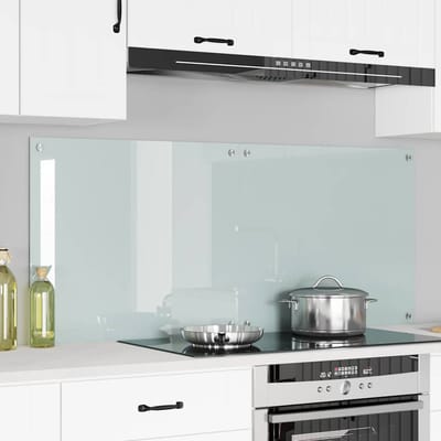 vidaXL - Keukenachterwand - 2 - st - Wit - 70 - x - 60 - cm - gehard - glas