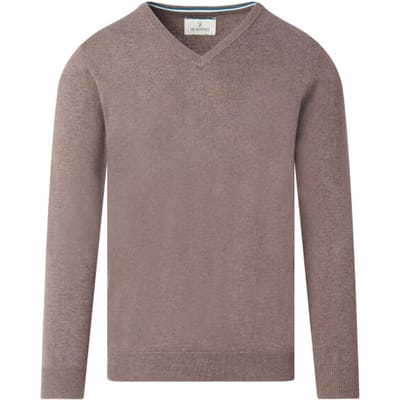 The BLUEPRINT Premium Trui V-hals Heren Bruin