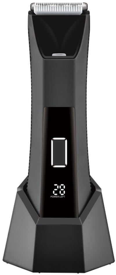 2-in-1 elektrische haartrimmer voor mannen met digitaal LCD-display, waterdicht en oplaadbaar via USB-C.