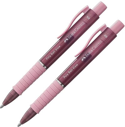 Balpennen Set - Schrijfgerei Stuks - Comfortabel Schrijven - Ergonomische Grip - 2 Stuks - Roze