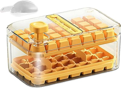 IJsbakken voor vriezer - persontwerp diepvriesmaker - Easy Release Iced Maker trays met deksel en bak | voor keuken, feest, familie, bijeenkomst, restaurant, picknick, camping, thuis