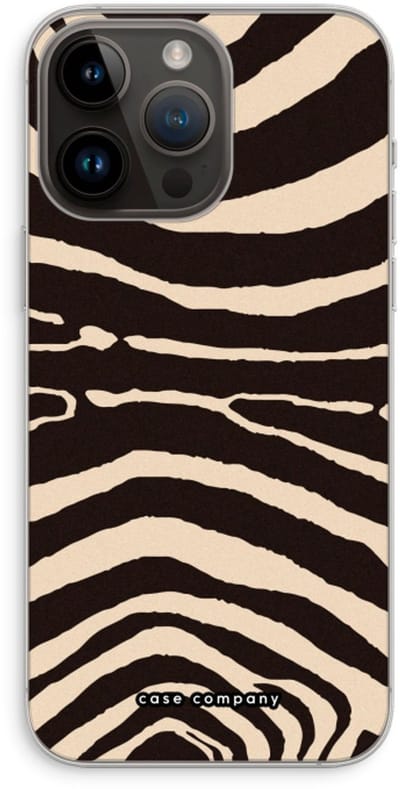 Case Company® - Hoesje geschikt voor iPhone 14 Pro Max hoesje - Arizona Zebra - Soft Cover Telefoonhoesje - Bescherming aan alle Kanten en Schermrand