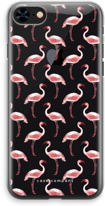 Case Company® - Hoesje geschikt voor iPhone 8 hoesje - Flamingo - Soft Cover Telefoonhoesje - Bescherming aan alle Kanten en Schermrand