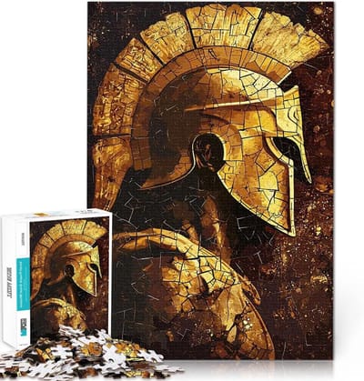 Puzzel voor volwassenen, 1000 stukjes, mozaïek van de Spartaanse krijger, uitdagend speelgoed, cadeau, kunstwerk, 52 x 38 cm