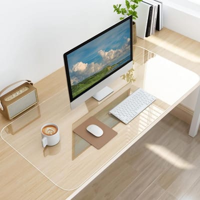 Transparante Bureaumat - Bureauonderlegger Beschermer - Bureau Beschermen - Water- en Hittebestendig - 80x40 cm - Transparant