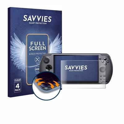 Savvies - Screenprotector voor GPD Win 5 - Folie Beschermfolie transparant volledig dekking 4 Stuks