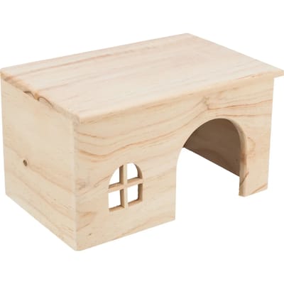 Trixie Natuurhouten Huis zonder Spijkers voor Kleine Dieren Grote Hamsters Degoe's 28x16x18cm