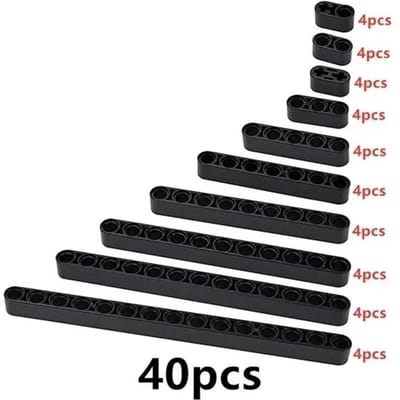 Grote Hoeveelheid Technische Onderdelen Pin Hefarm Blokken Studless Balk As Stekker Connector Paneel Tandwiel 9686 Bouwstenen Compatibel Leduo Speelgoed