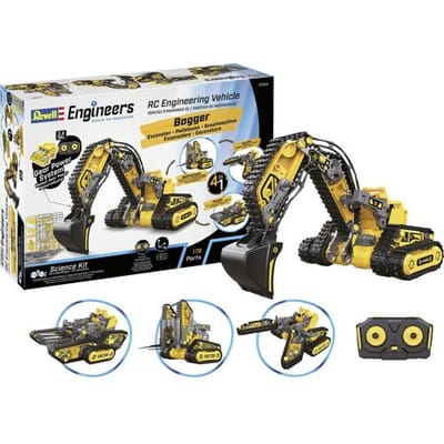 Revell Modelbouwpakket Landbouwvoertuigen - 21304 RC Engineering Werkvoertuig Graafmachine - 4 Bouwopties RC Plastic - 1:27 - Modelbouw
