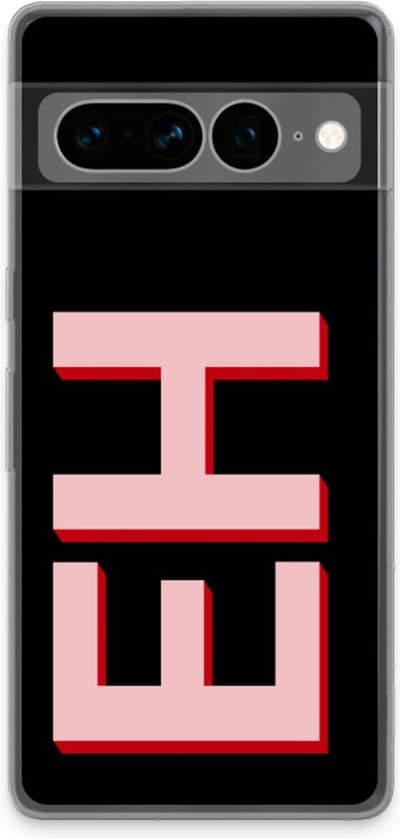 Gepersonaliseerd - Case Company® - Hoesje geschikt voor Google Pixel 7 Pro hoesje - Monogram - Soft Cover Telefoonhoesje - Bescherming aan alle Kanten en Schermrand