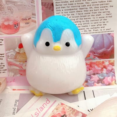 Kawaii Dikke Pinguïn Squishy Speelgoed Zwart Blauw Stressverlichting Fidget Cadeau voor Kinderen Koppel Verjaardagsfeest Decoratie white