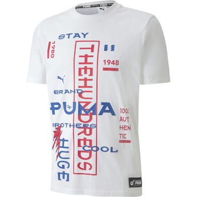 Puma x The Hundreds Wit Regular Fit Katoenen T-Shirt 596750 52