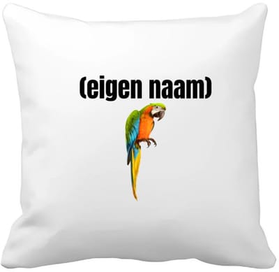 Akyol - papegaai met eigen naam Kussen hoes - Papegaai - papegaai liefhebbers - iemand die houdt van papegaaien - verjaardag - cadeau - kado - 40 bij 40 cm