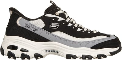 Skechers D LITES-SMOOTH NOSTALGIA Dames Instappers - Zwart / Naturel