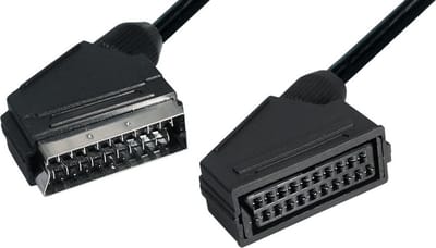 21-pins Scart verlengkabel / zwart - 5 meter