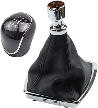 Versnellingspook Knop met 6 Snelheden - Chrome Frame Gaiter voor Ford Voertuigen - Stijlvol Design