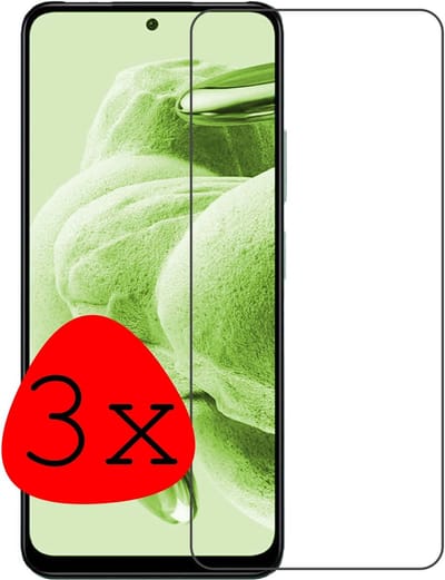 Screenprotector - 3 Stuks Geschikt voor Xiaomi Redmi Note 12 4G - Extra Sterk - Beschermglas - Gehard Glas - Tempered Glass - Screen Protector