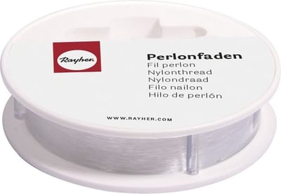 Rayher Nylon draad - wit - 0,7 mm - 25 m - hobby draad - sieraden maken - knutselen