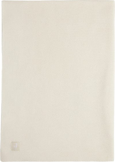 Jollein - Deken Wieg 75x100cm - Wiegdeken, Wiegdekentje, Dekentje Baby - Basic Knit - Ivory