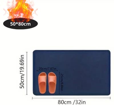 Nivard Badmat - Douchemat - Antislip - Wc Mat - Toiletmat - Badkamermat - Marineblauw - 50x80