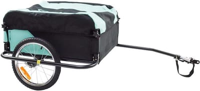 Fietskar - Fietsaanhanger - Vervoer bagage - Inclusief beschermzeil - 40 kg laadvermogen - Zwart
