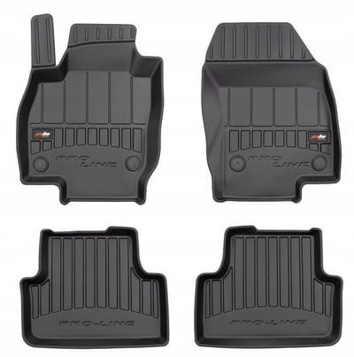 Frogum 3D Rubberen Vloermatten Set – Geschikt voor VOLKSWAGEN T-Cross vanaf 2018 – 4-delig – TPE Premium Kwaliteit – Extra Hoge Rand 6 cm – Geurloos – Zwart