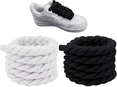 Allecto - Veters - Sportveters - Modieuze veters - Zwart en Wit - Dikke veters - Geschikt voor alle schoenen - 150 cm lang