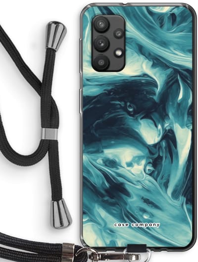 Case Company® - Hoesje met koord geschikt voor Samsung Galaxy A32 4G hoesje met Koord - Dreaming About Whales - Telefoonhoesje met Zwart Koord - Bescherming aan alle Kanten en Over de Schermrand