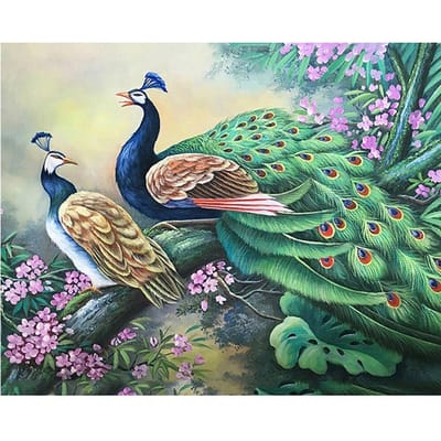 DIY 5D Diamond Schilderen Cross Stitch pauw Mozaïek Diamant Borduren Handwerken 20X30CM blue