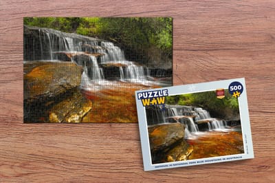 Puzzel Waterval in Nationaal park Blue Mountains in Australië - Legpuzzel - Puzzel 500 stukjes