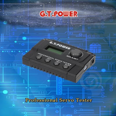GTPOWER Professionele Servo Tester voor RC Vliegtuigen Helikopters Auto Servo zwart